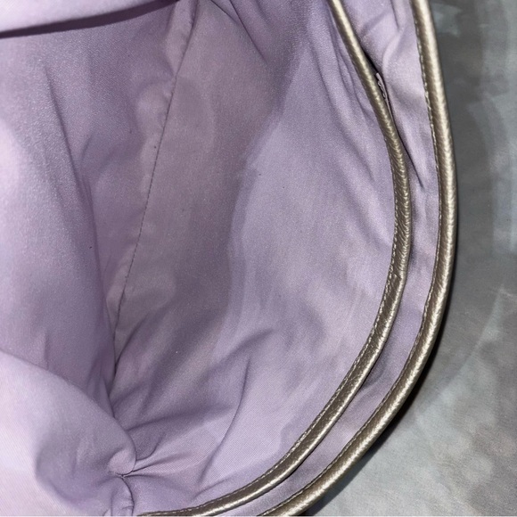 COACH Legacy Duffle Bag, Pebbled Leather, Turn-lock flap front, Silver Metallic - Picture 10 of 10